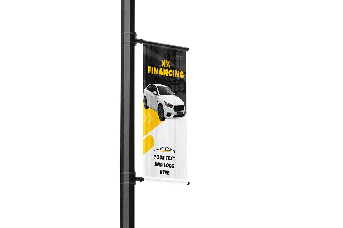 Auto Financing Banner yellow and black single