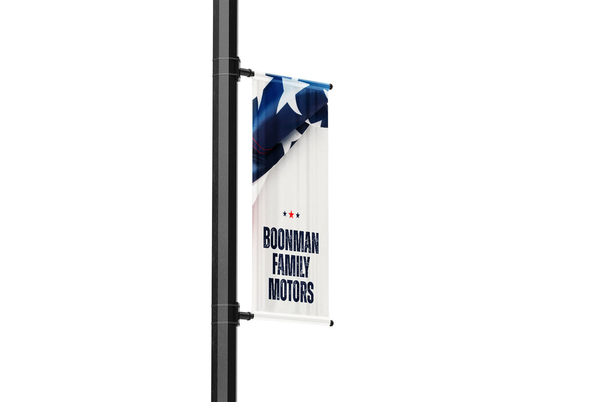 Dealership Name and Branding Street Pole Banners - Dealerships & Auto Lots