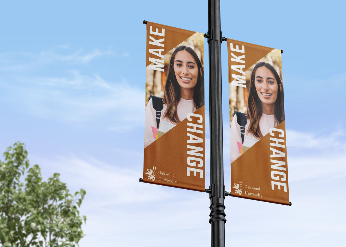 Branding, Values and Inspiration | College and School Campus Street Pole Banners