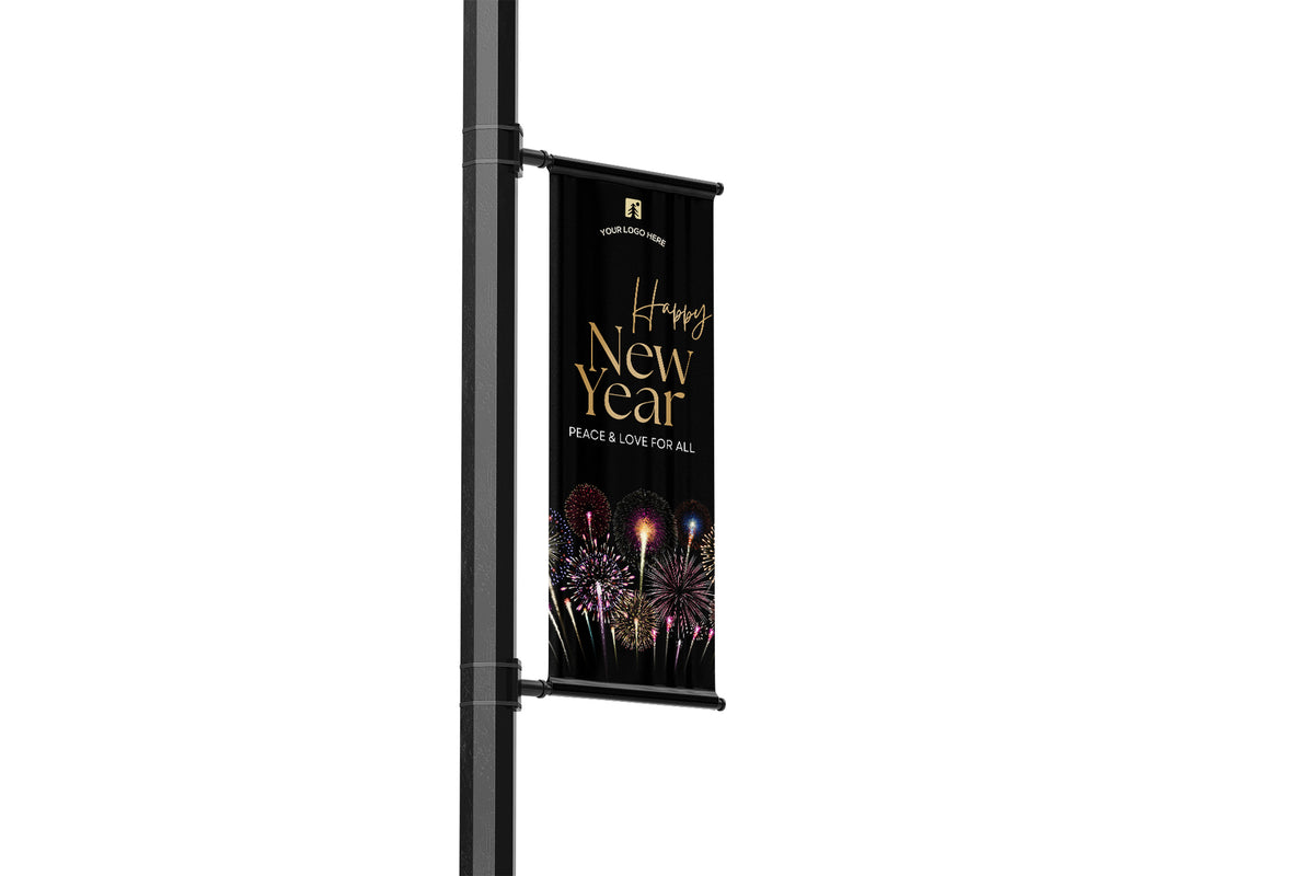 Happy New Year Lamp Post Banners