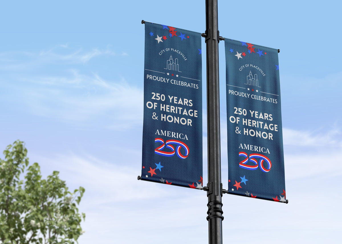 America 250 Lamp Post Banners