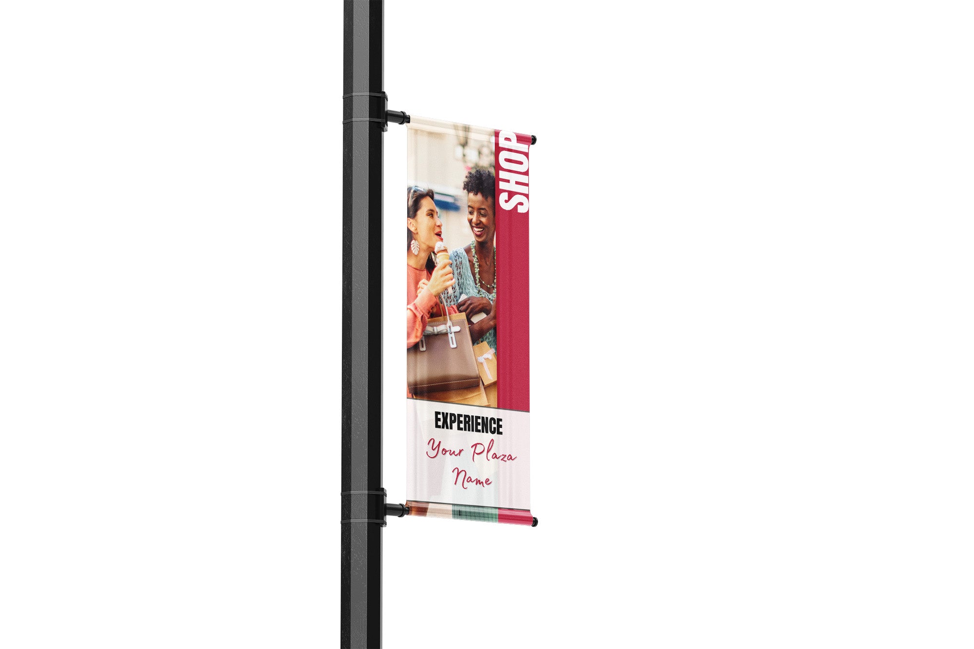 Lamp Post Banners for Shopping Centers | Green Valley Flags