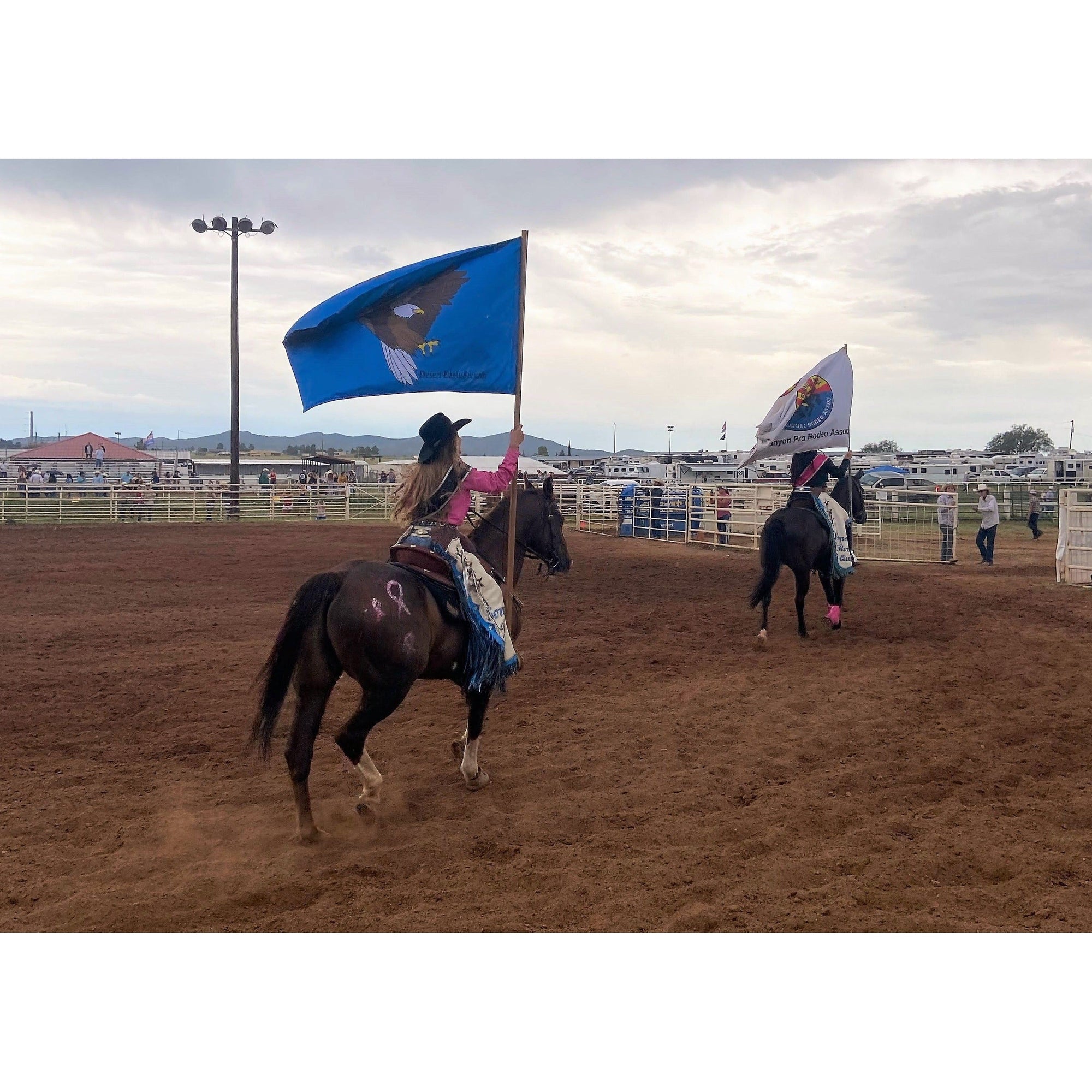 Double sided Rodeo Queens flags - high quality and full color and customizable 