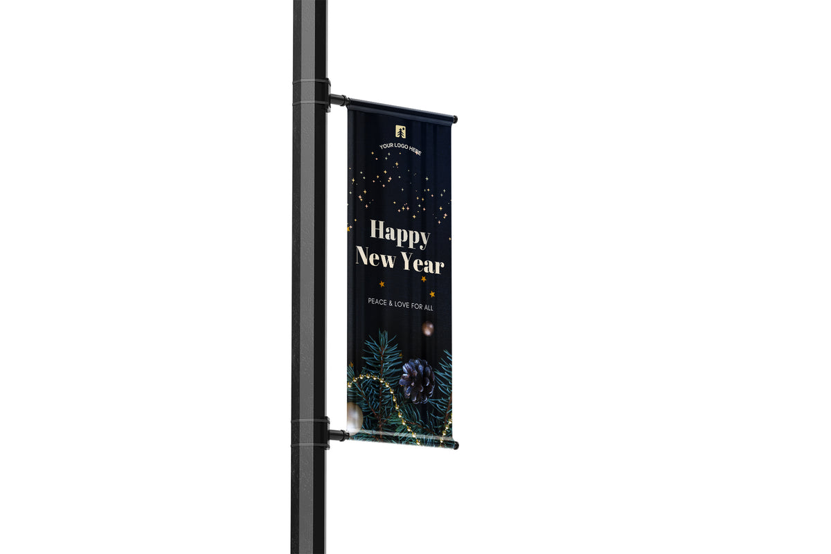 Happy New Year Lamp Post Banners