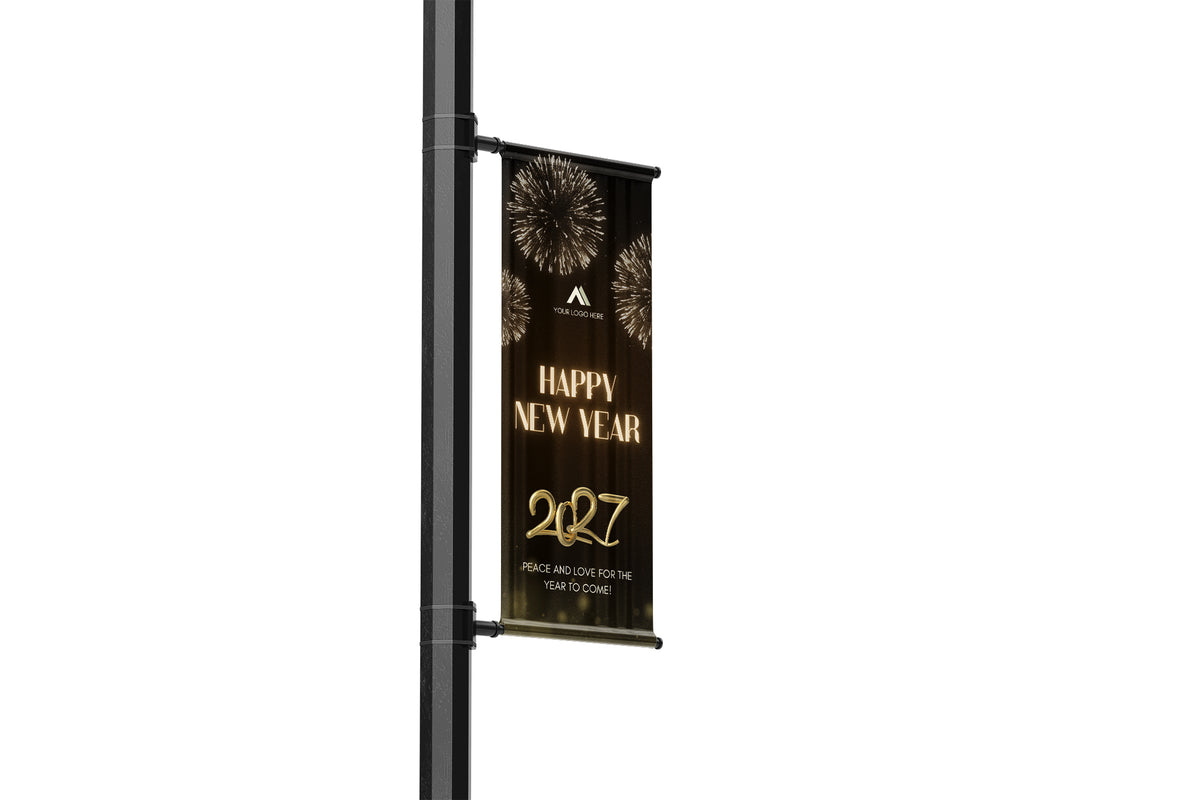 Happy New Year Lamp Post Banners