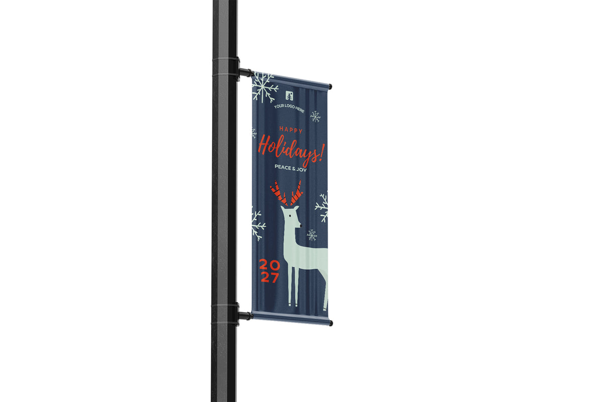 Happy Holidays Lamp Post Banners
