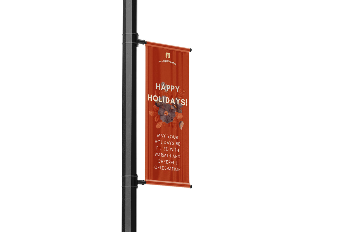 Happy Holidays Lamp Post Banners