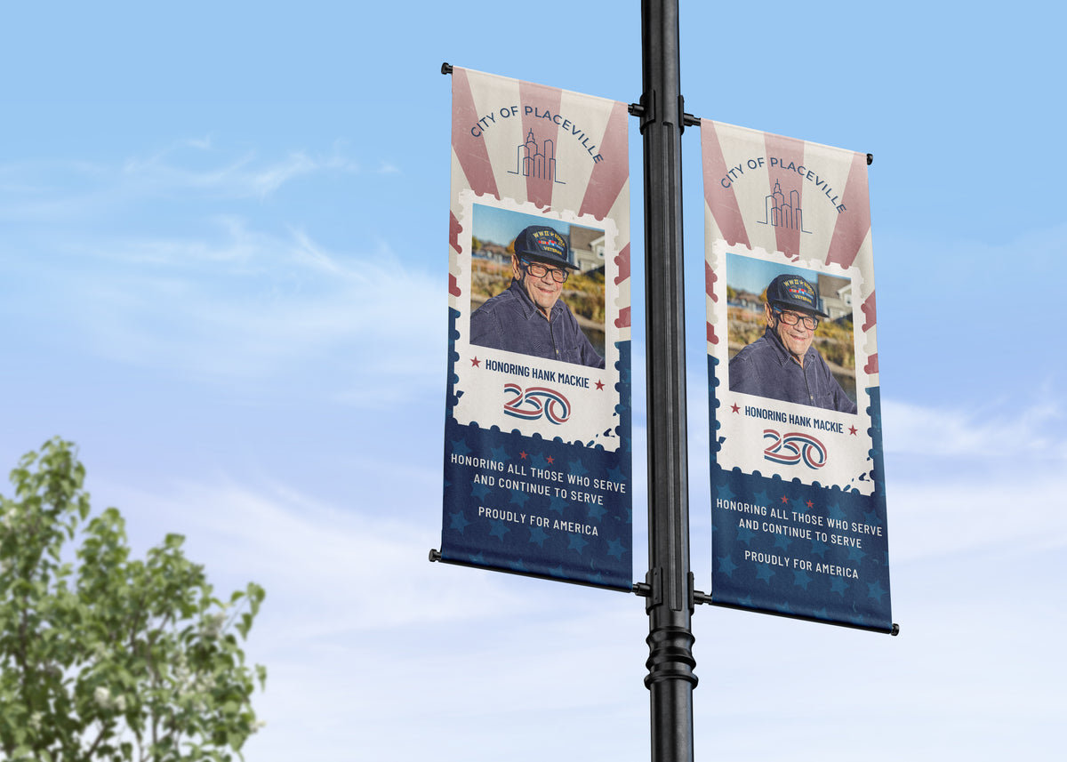 America 250 Lamp Post Banners