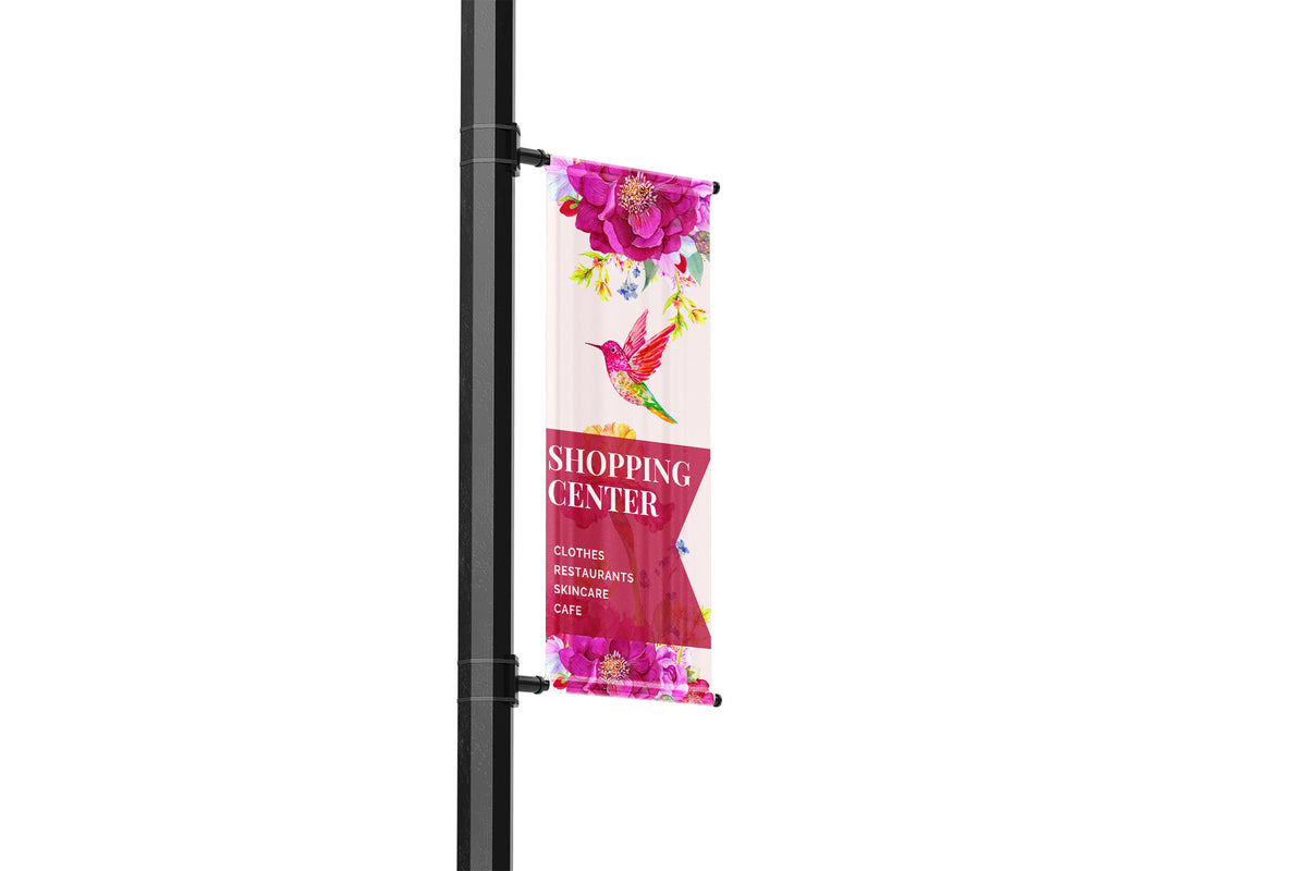 Illustrative sumemr banner featuring bold bright colors with a translucent text space