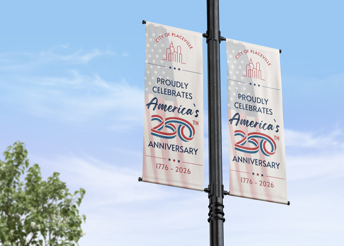 America 250 Lamp Post Banners