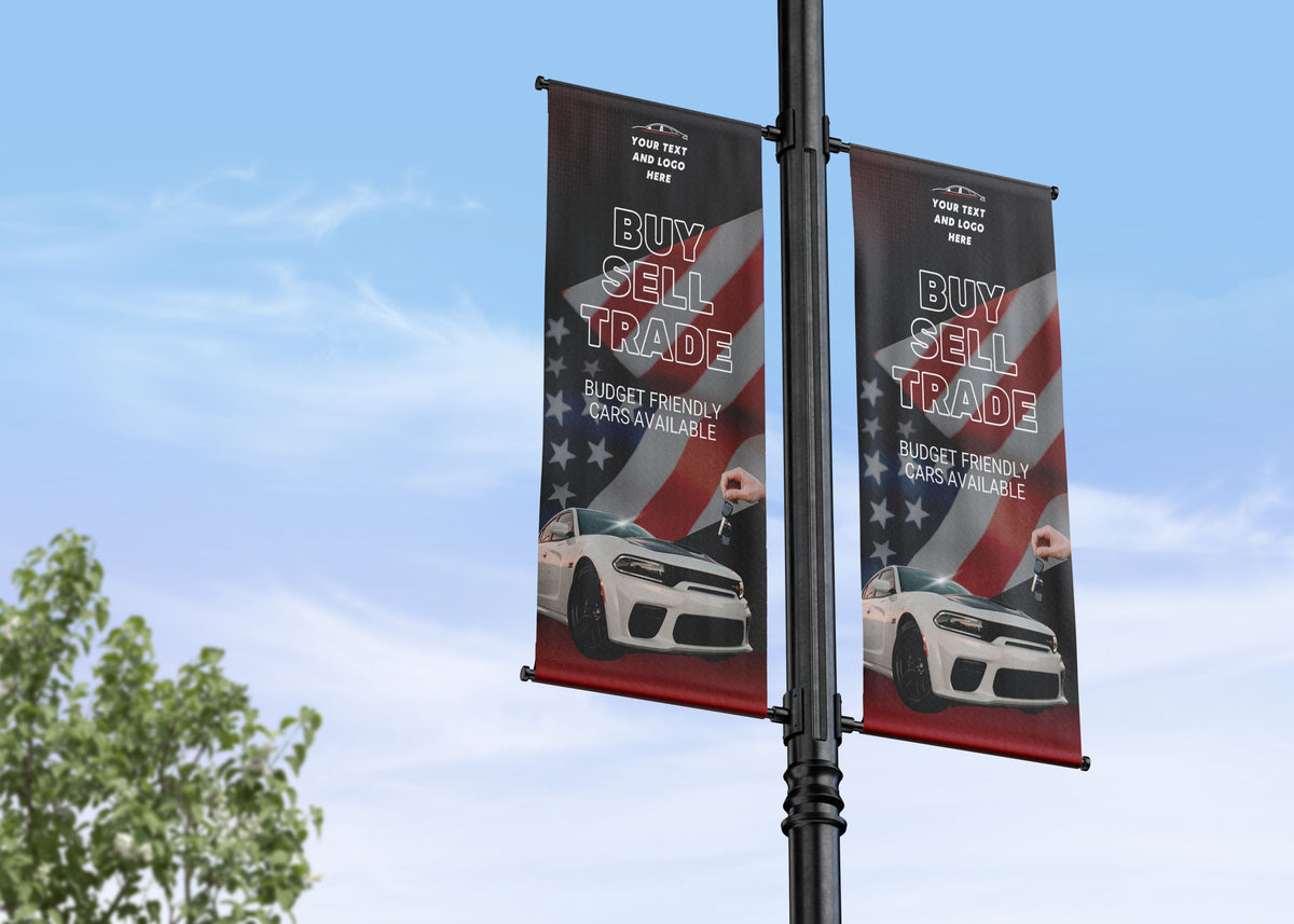 Patriotic Buy Sell Trade Banner Double