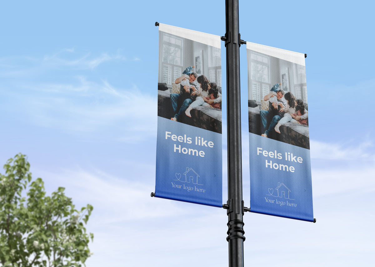 Photo Diagonal double banner - family pictures highlight