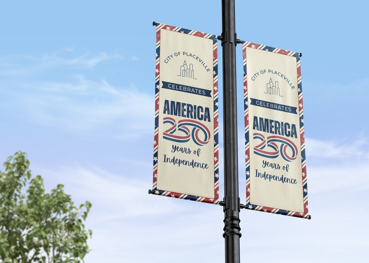 America 250 Lamp Post Banners
