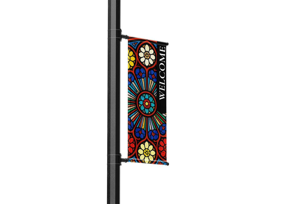 Church Street Pole Banners | Custom & Pre-Designed Church Banner Flags