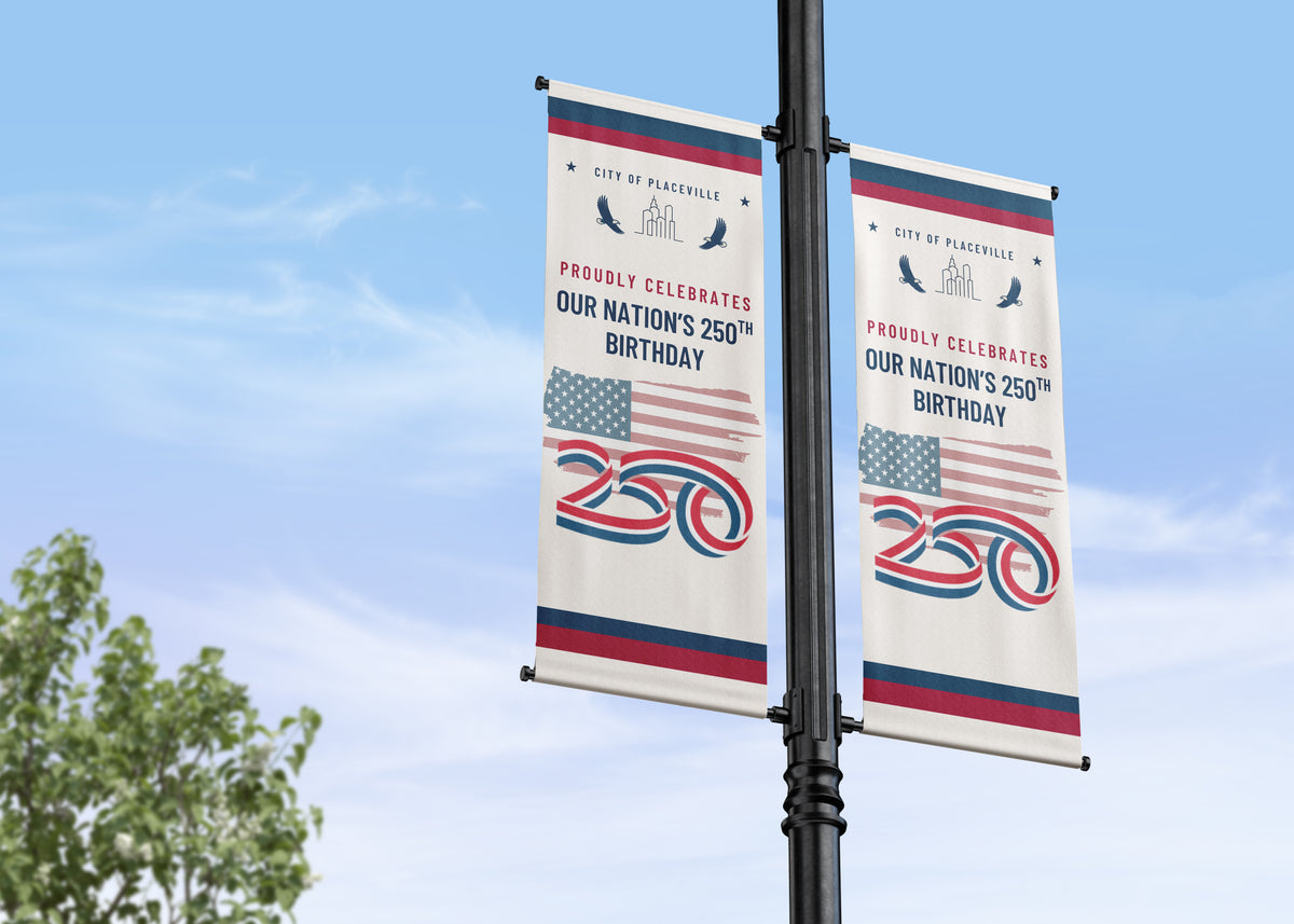 America 250 Lamp Post Banners