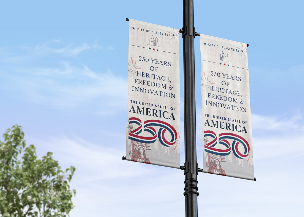 America 250 Lamp Post Banners