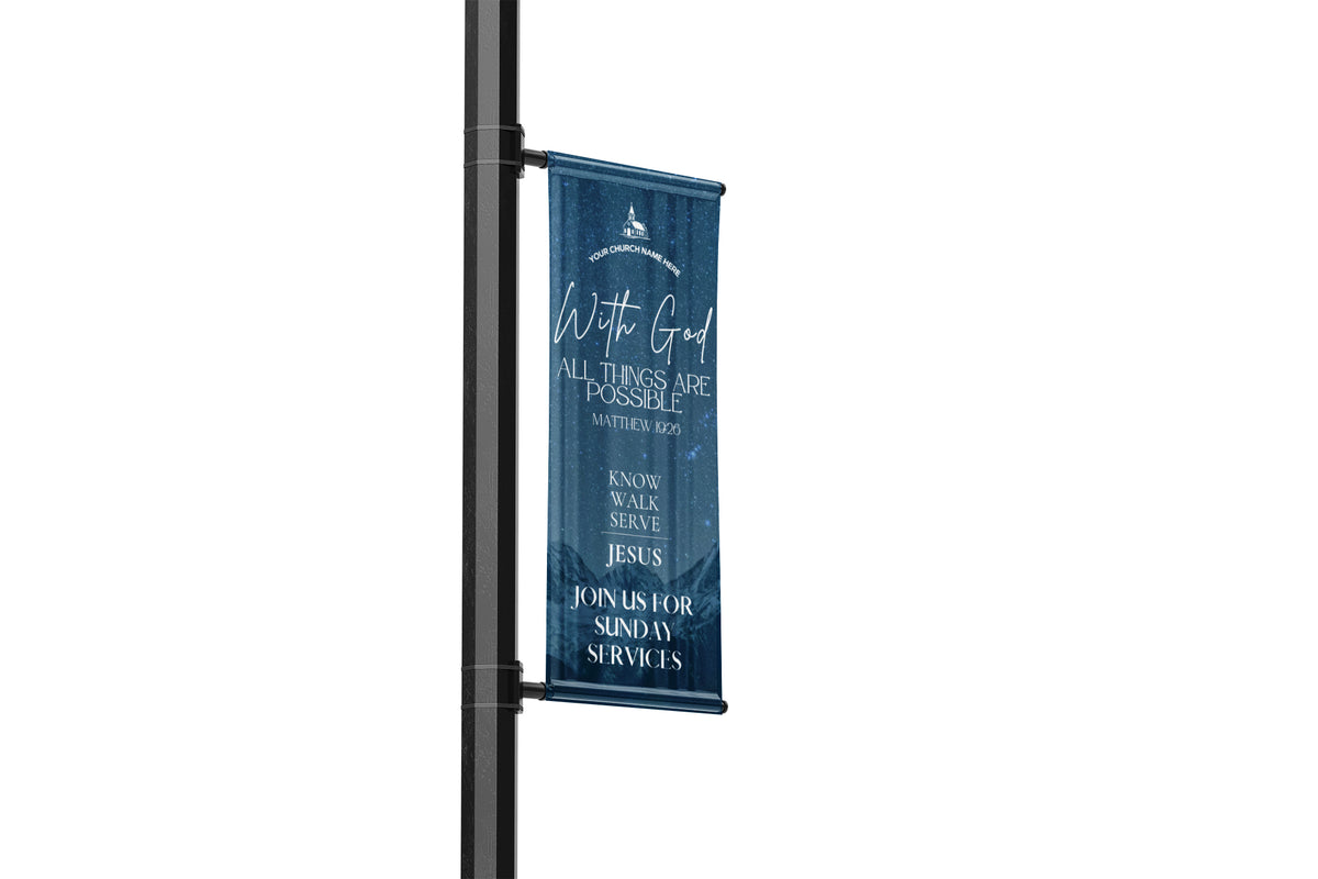 Church Street Pole Banners | Custom & Pre-Designed Church Banner Flags