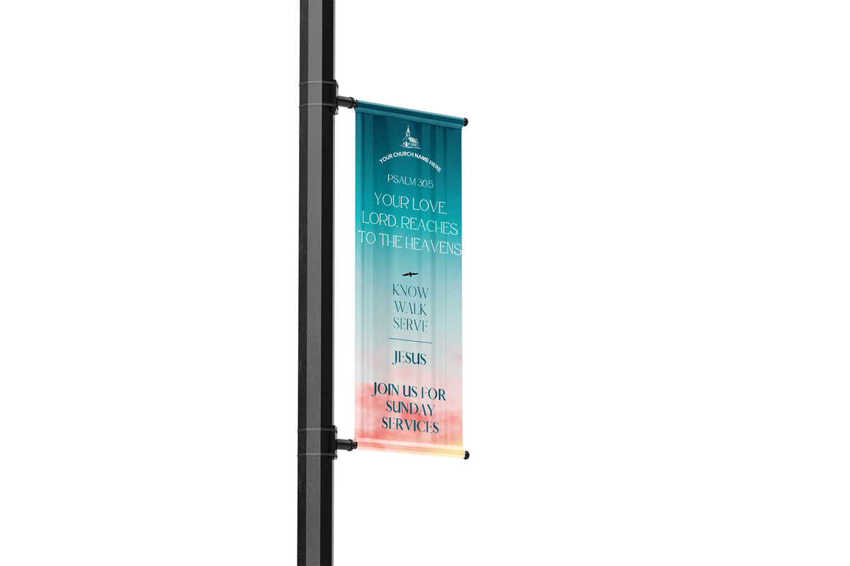 Church Street Pole Banners | Custom & Pre-Designed Church Banner Flags