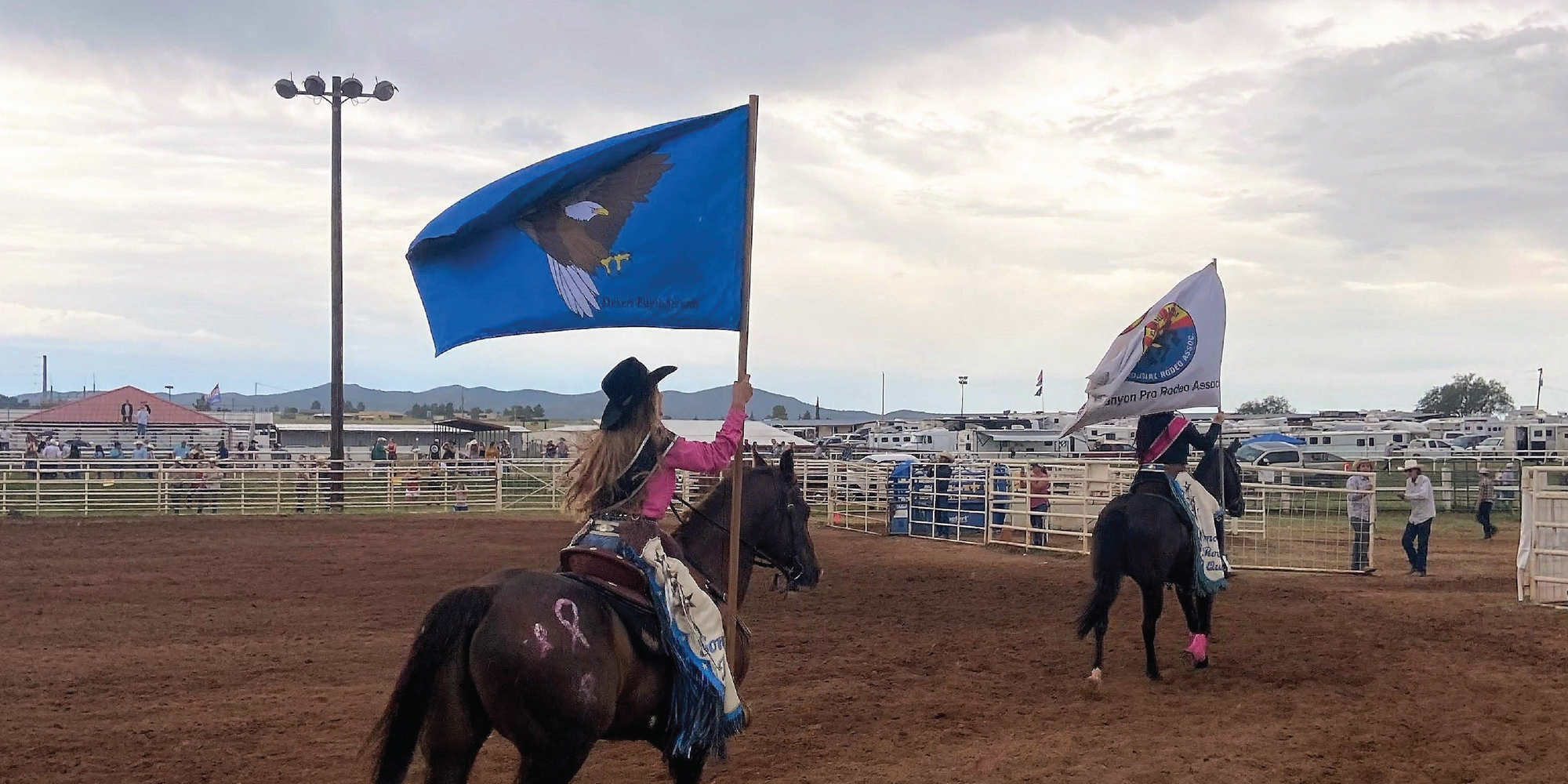 Double sided Rodeo Queens flags - high quality and full color and customizable 