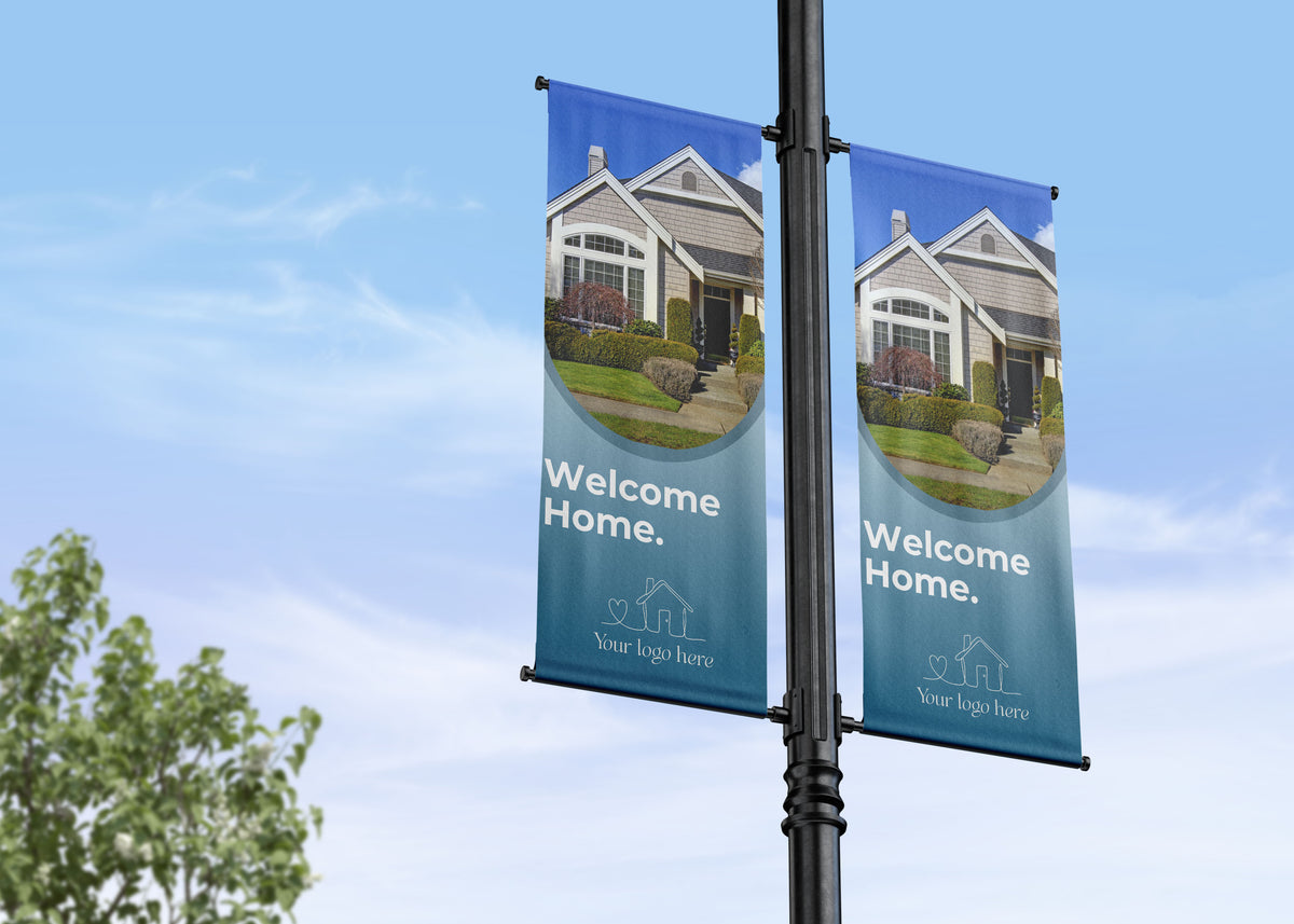 shaped photo double banner home photo