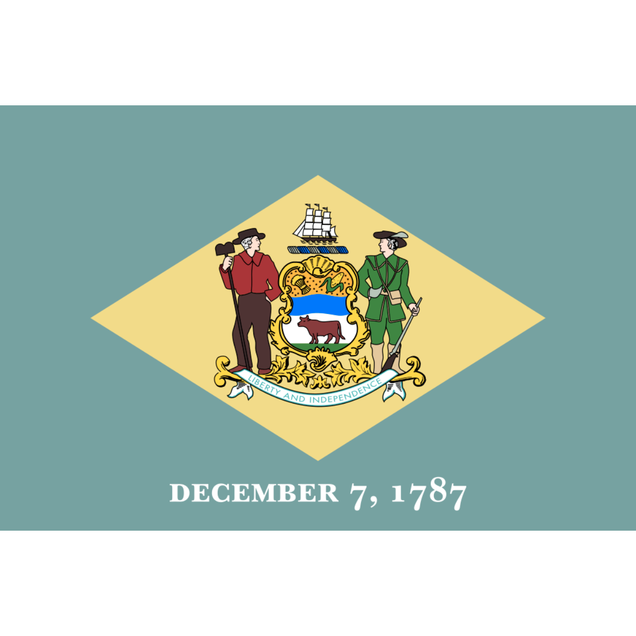 Flag of Delaware Flag- Lightweight knitted polyester 