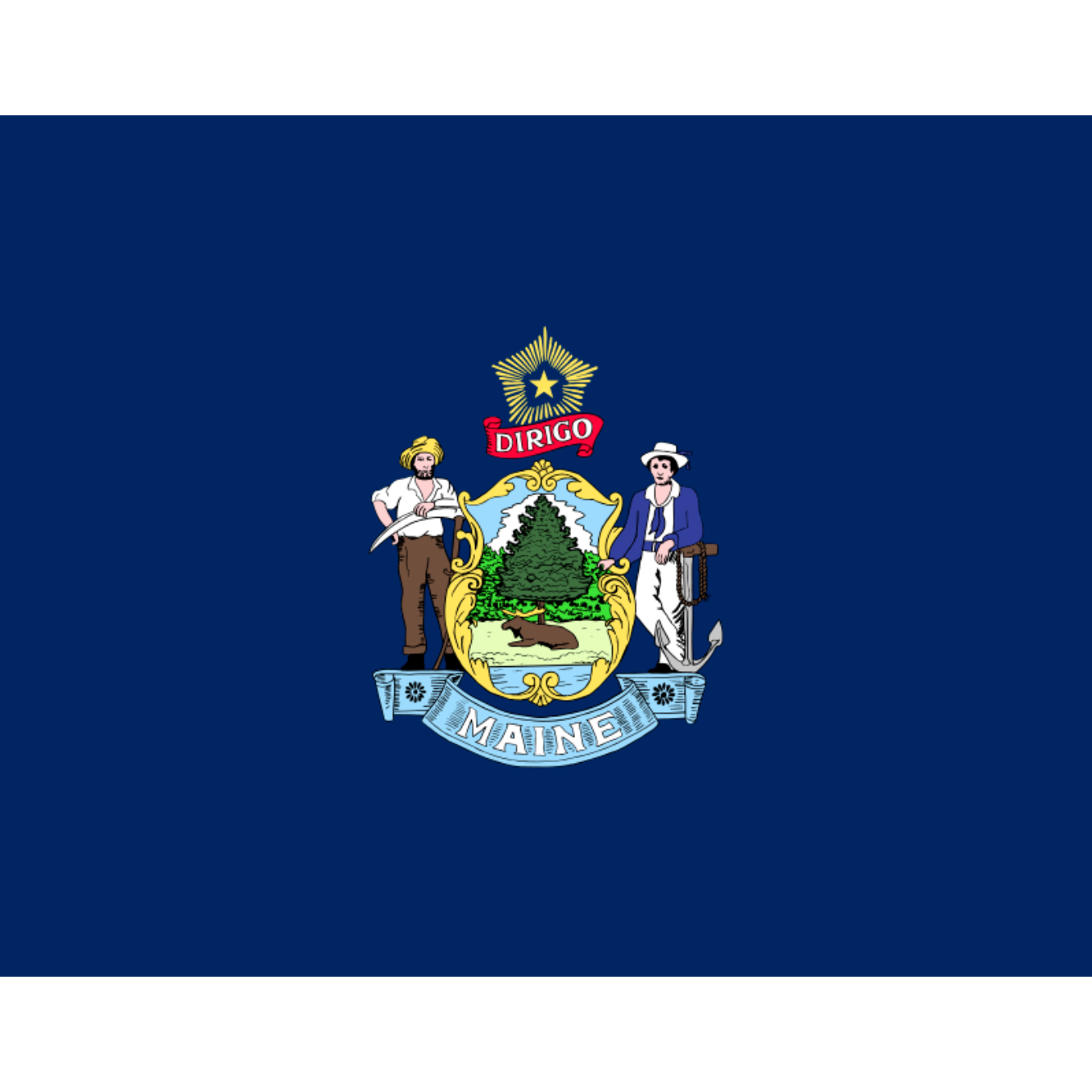 State Flag of Maine lightweight knitted polyester 