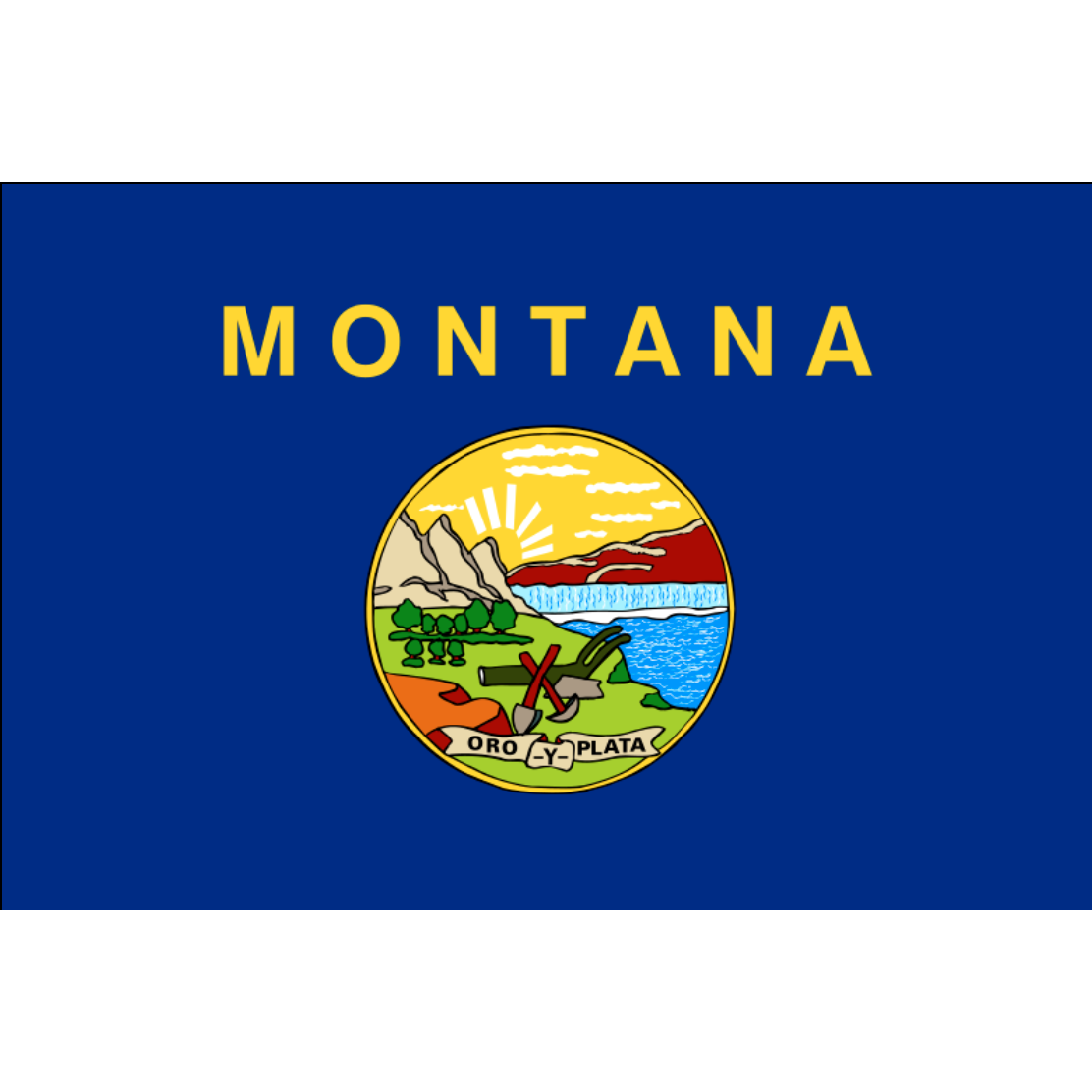 State Flag of Montana - lightweight knitted polyester  