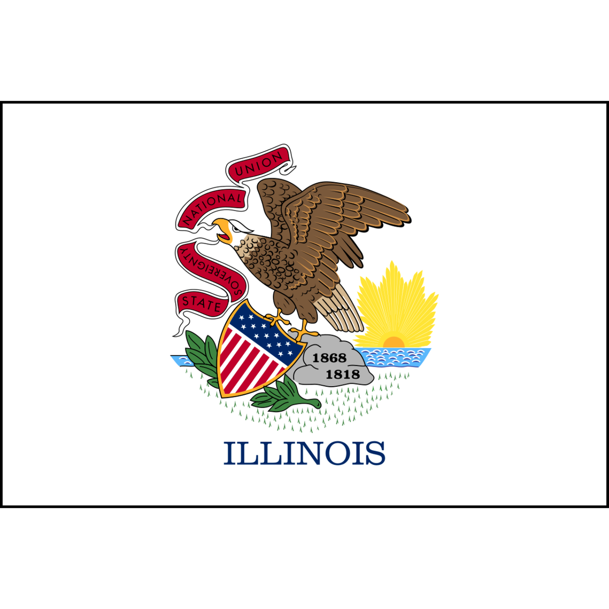 Flag of Illinois  lightweight knitted polyester 