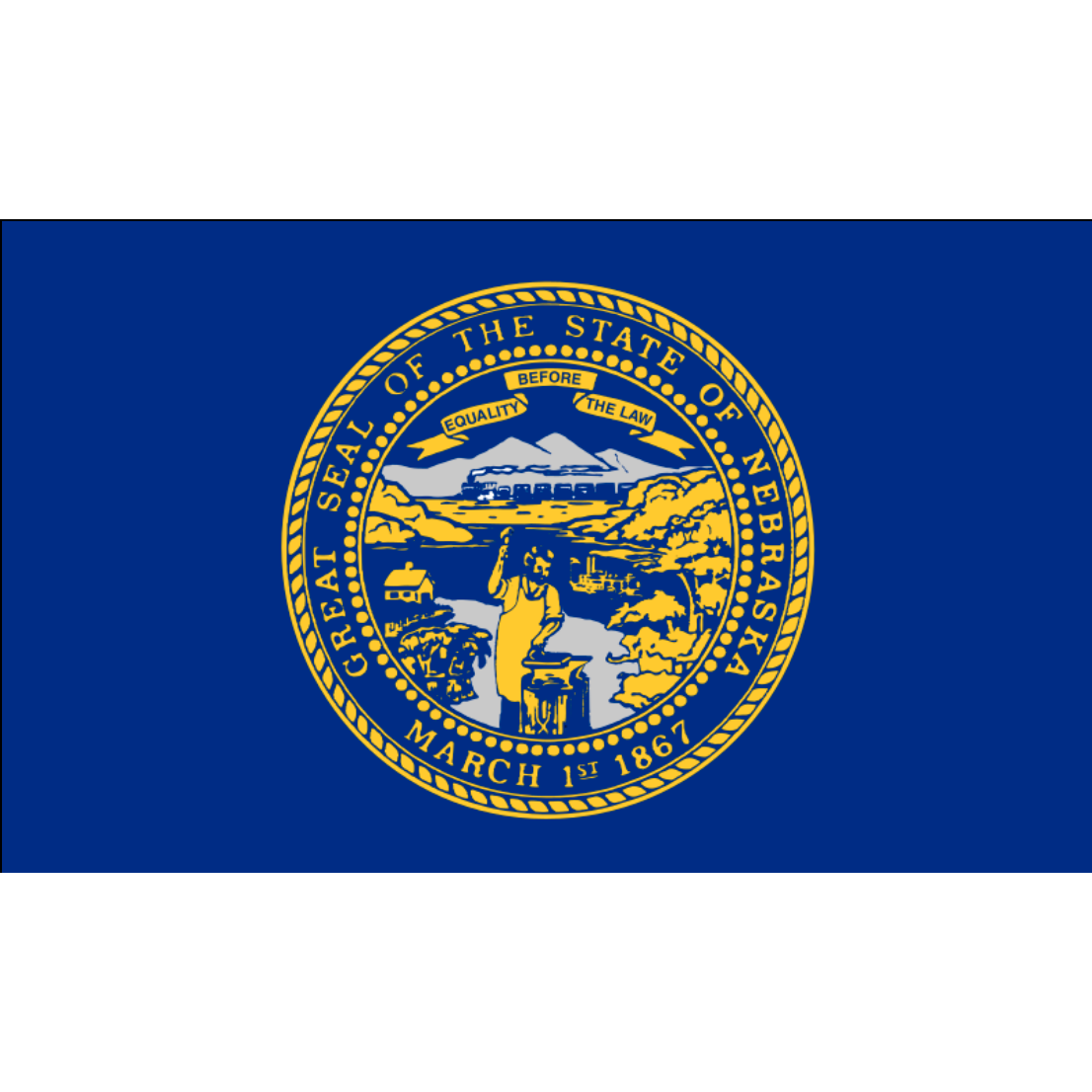 State Flag of Nebraska lightweight knitted polyester 