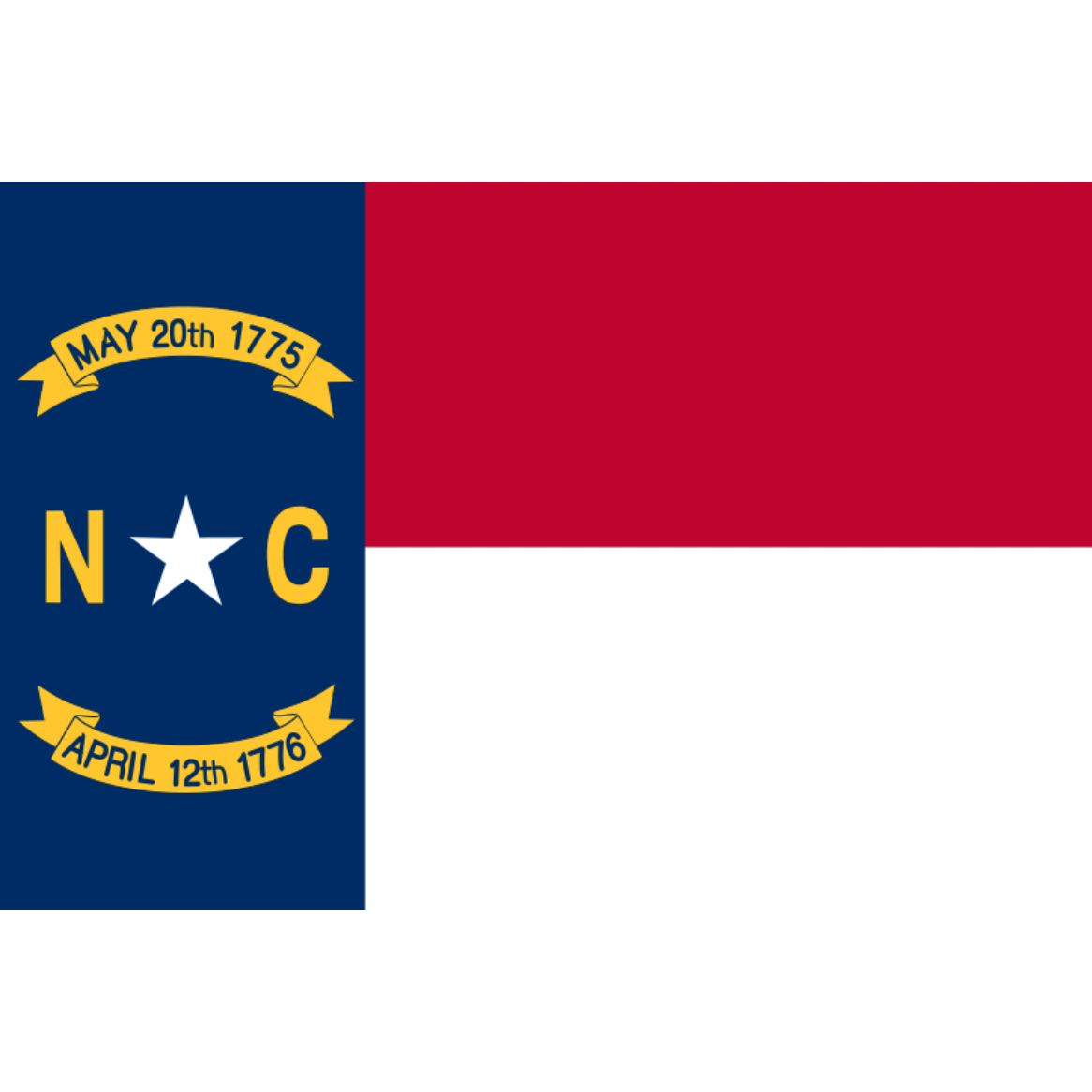 State of North Carolina flag lightweight knitted polyester 