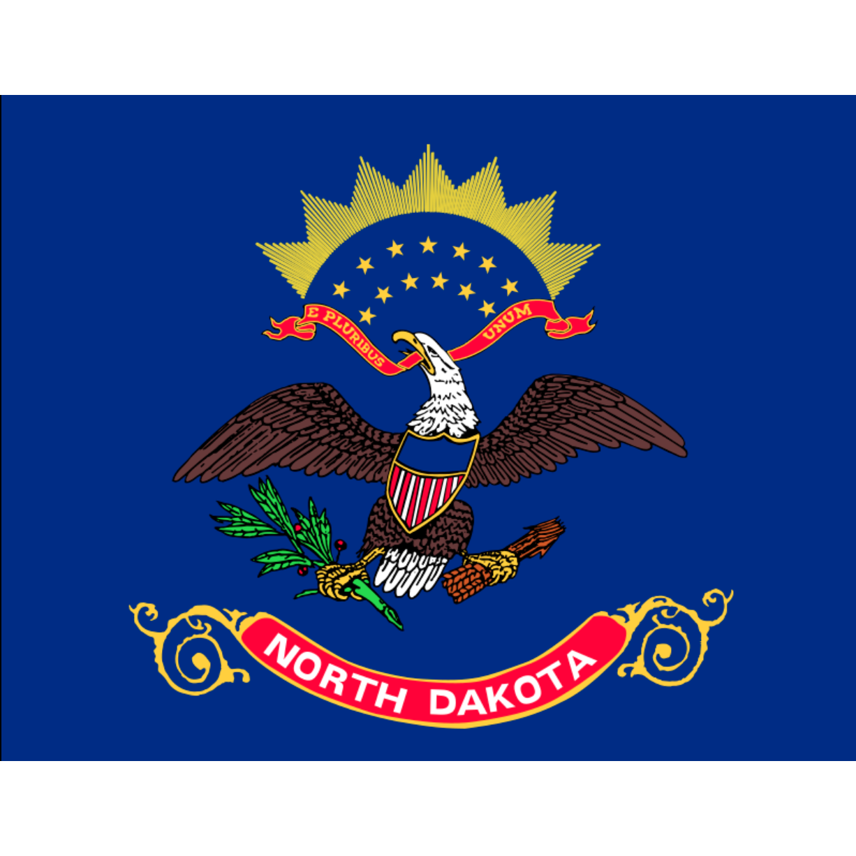 State Flag of North Dakota lightweight knitted polyester 