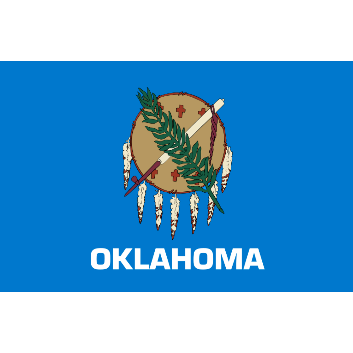 State Flag of Oklahoma Lightweight Knitted Polyester