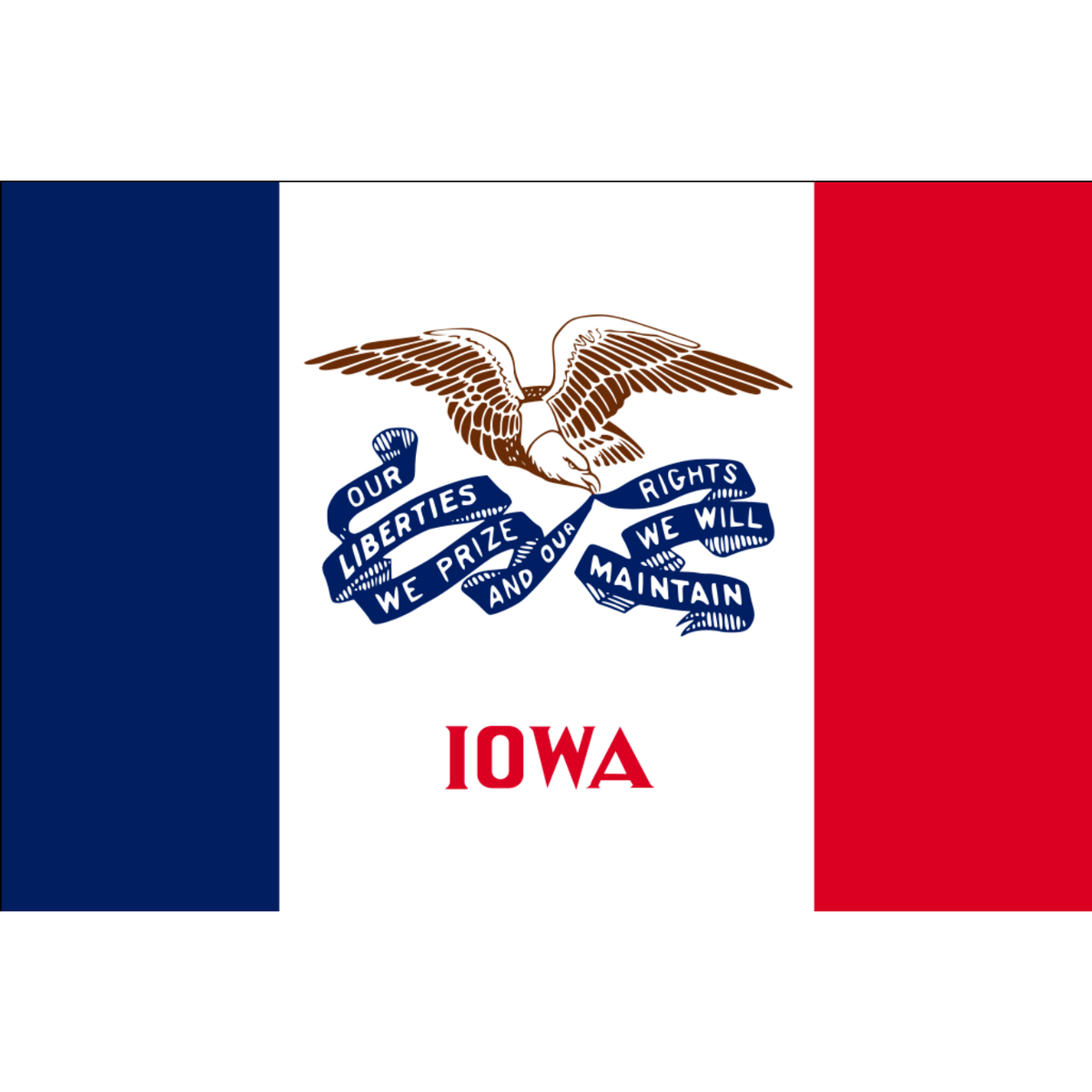 Flag of Iowa State Flag- lightweight knitted polyester 