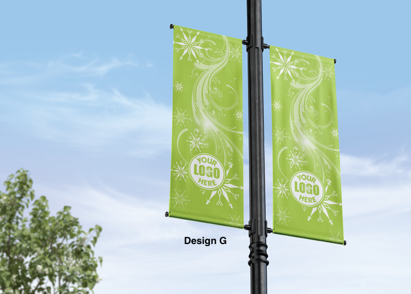 Spring Themed Street Pole Banners | Green Valley Flags