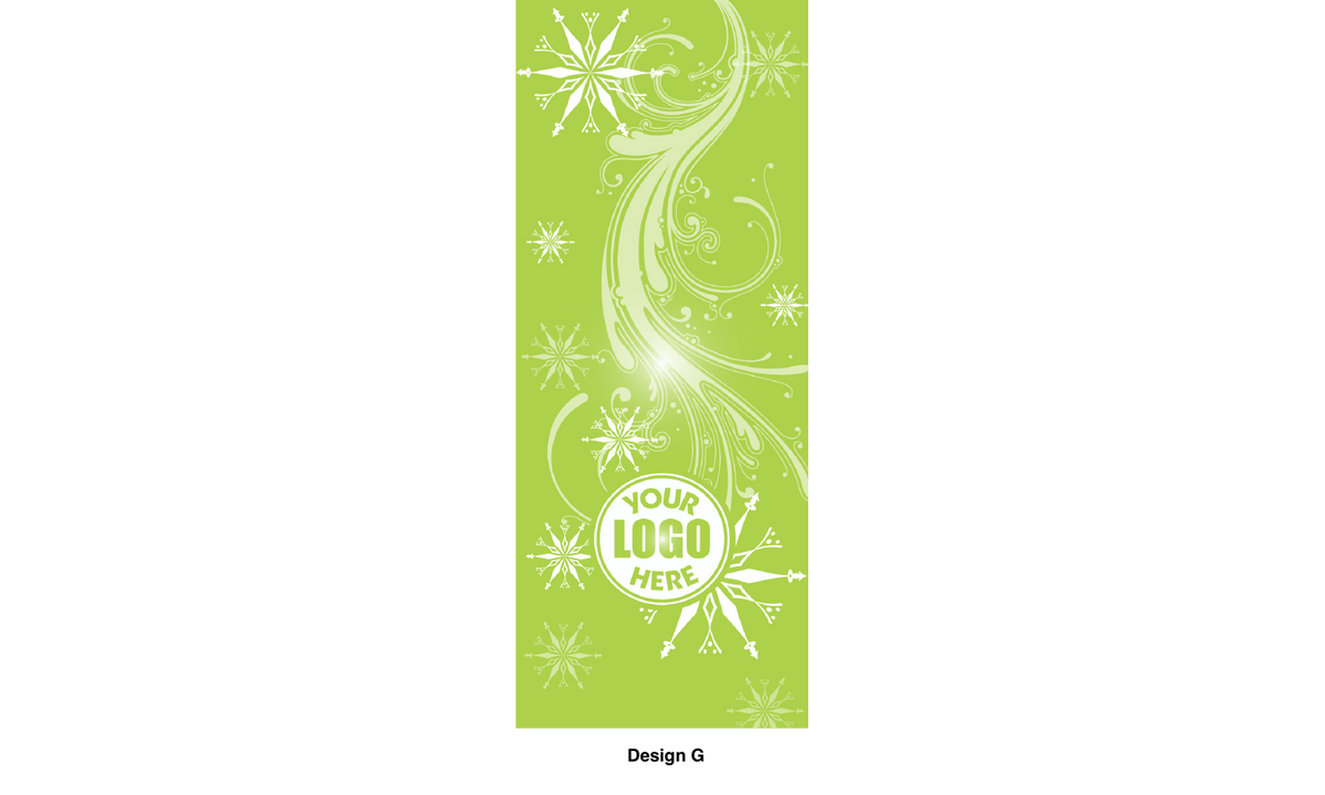 Modern design Spring themed street pole banners printed double sided on 18 oz blockout vinyl with pockets on top and bottom- full color print lamp post banner perfect for cities and towns. Fade resistant and suitable for all weather conditions