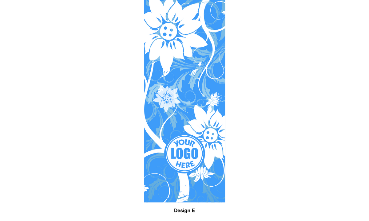 Modern design Spring themed street pole banners printed double sided on 18 oz blockout vinyl with pockets on top and bottom- full color print lamp post banner perfect for cities and towns. Fade resistant and suitable for all weather conditions