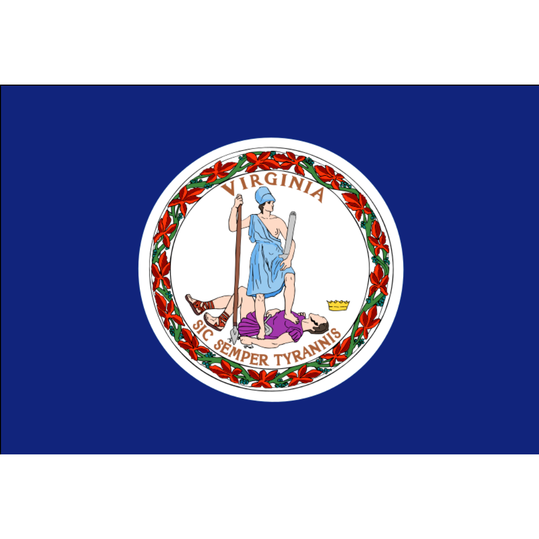 State of Virginia Flag Lightweight Knitted Polyester